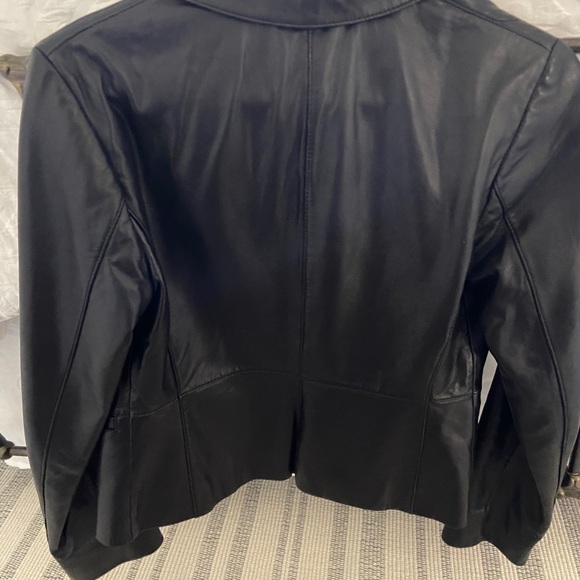 Black leather Ann Taylor petites xs - Picture 2 of 5